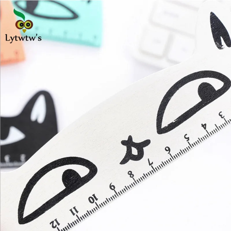 1 Pcs Lytwtw's Cute Kawaii Cat Kitten Straight Ruler