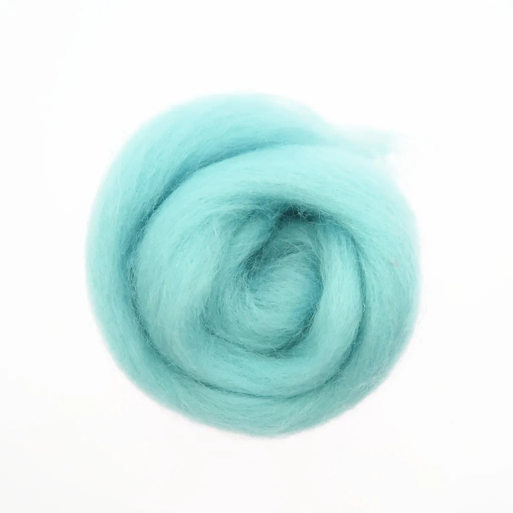 10g*8 /50g*1 Light Blue Series Felting Wool Roving Wool Fibre For Needle Felting Weaving Wool Fiber For DIY Needle Felting