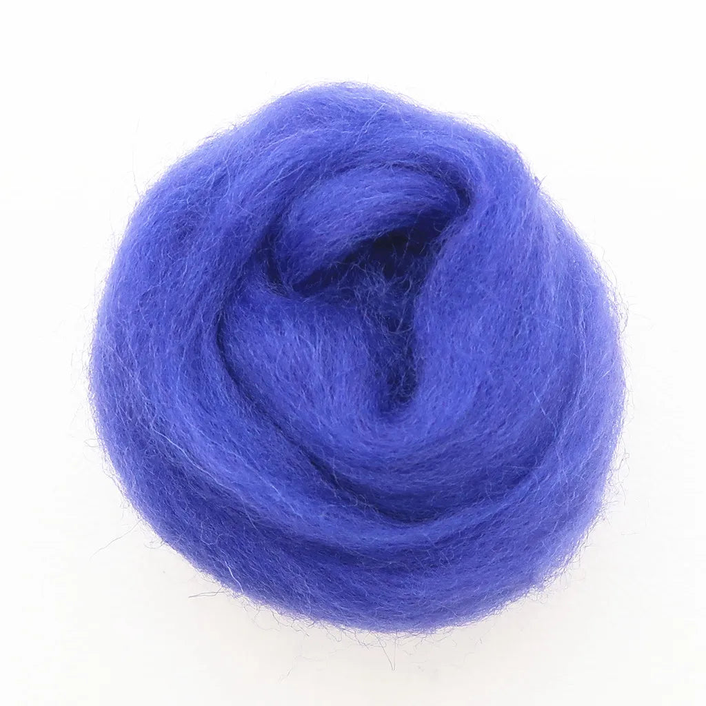 10g*8 /50g*1 Blue Color Series Felting Wool Roving Wool Fibre For Needle Felting Weaving Wool Fiber For DIY Needle Felting