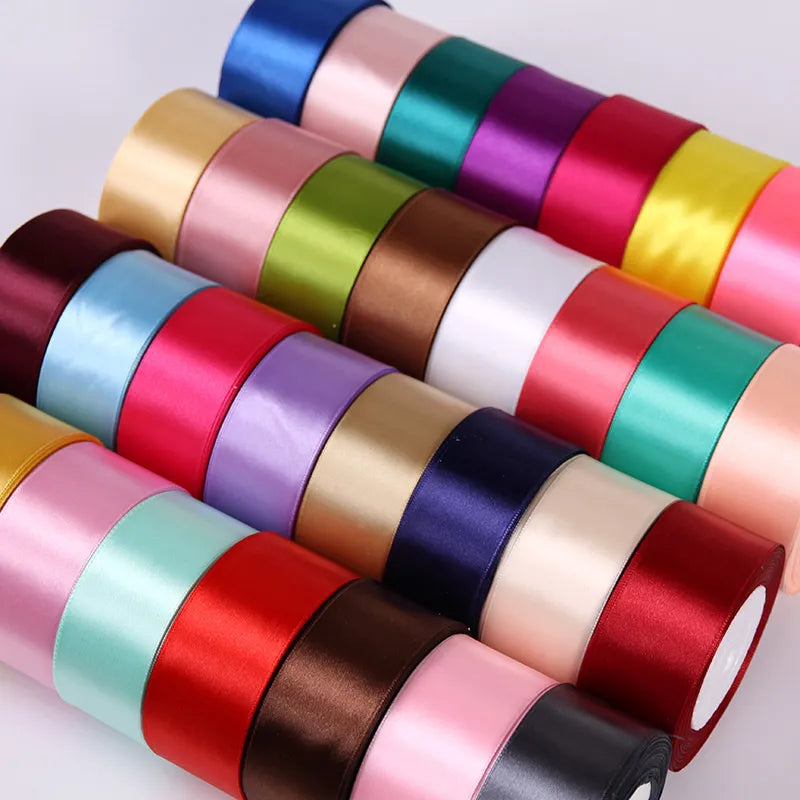 6mm/1cm Satin Ribbons DIY Artificial Silk Roses Crafts Supplies Sewing Accessories Scrapbooking Material