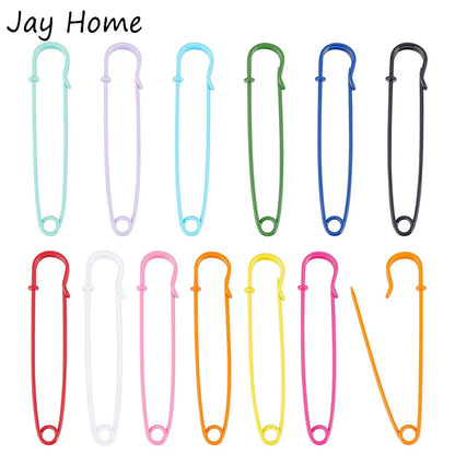 20 Heavy Duty Safety Pins 50MM Spray Painted Iron Safety Pins Clothes Pins Spring Lock Sewing Pins Fasteners for Jewelry Making