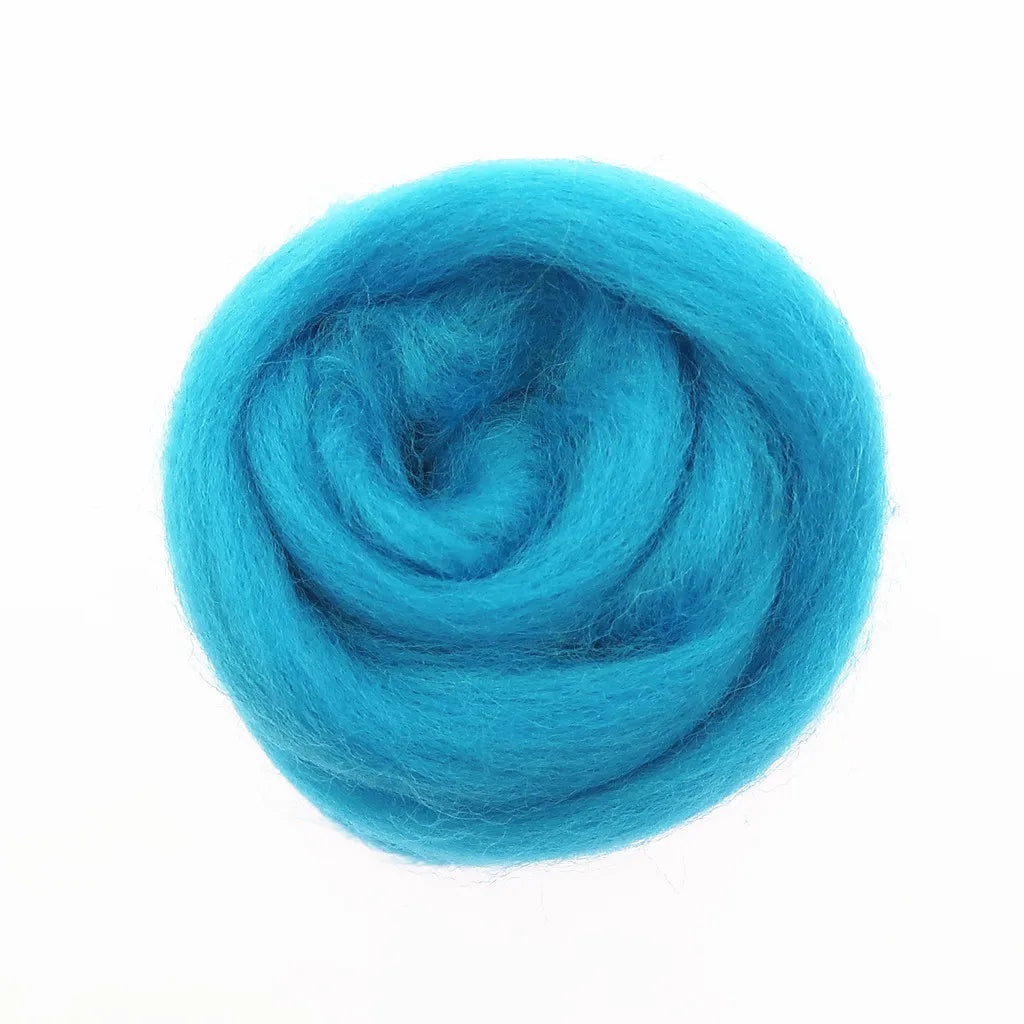 10g*8 /50g*1 Blue Color Series Felting Wool Roving Wool Fibre For Needle Felting Weaving Wool Fiber For DIY Needle Felting