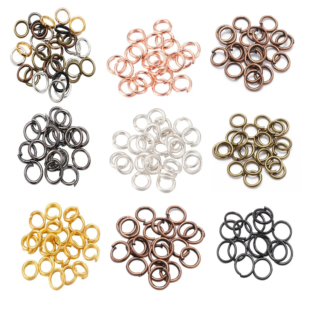 50-200pcs/lot Stainless Steel Open Jump Rings Split Rings Connectors For DIY Jewelry Making Supplies Accessories Wholesale