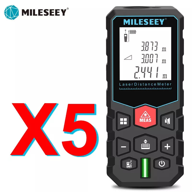 Mileseey Laser Distance Meter Electronic Roulette Laser Digital Tape Rangefinder Trena Metro Laser Range Finder  Measuring Tape