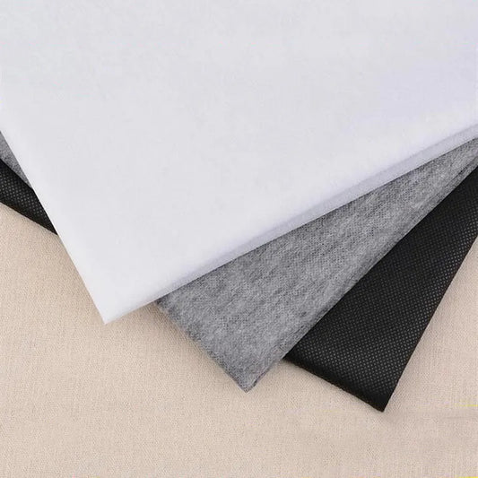 Gray White Black Non-woven Fabric Interlinings & Linings Iron On Sewing Patchwork Adhesive Single-sided