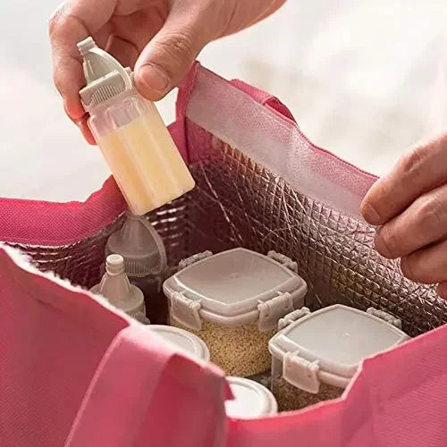 4Pcs Mini Plastic Sauce Squeeze Bottle Seasoning Box Salad Dressing Containers for Outdoor Barbecue Bento Lunch Box Accessories