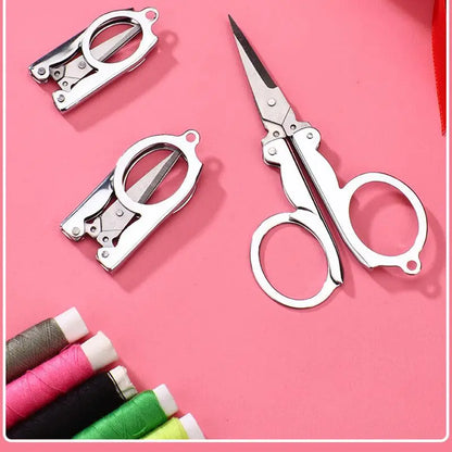 Folding Scissors Pocket Travel Small Crafts Sharp Blade Emergency Mini Foldable Travel Embroidery Scissor Thread Tailor Scissors