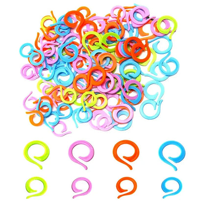 50/100Pcs Colourful Knitting Stitch Markers Plastic Crochet Stitch Markers Clips For Knitting Crafts Sewing Crochet Accessories