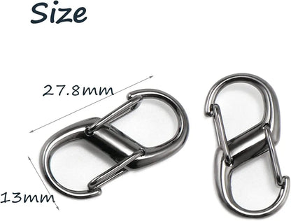 5/10Pcs Adjustable Metal Buckle S Type Chain Double Buckle Chain Link Clip For Lobster Clasp Bag Chain Length Keeper Accessories