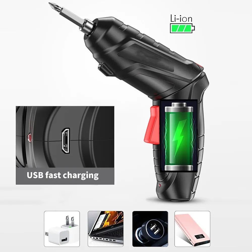 3.6v Power Tools Set Household Maintenance Repair 1800mAh Lithium Battery Mini Household Electric Drill Cordless Screwdriver