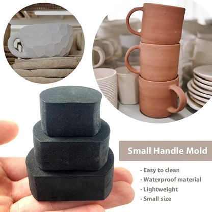 Pottery Mug Handle Molds Set of 12 DIY Cups Handle Making Mold Tool for Clay Ceramic Clay Cutters Coffee Mug Handle Mold