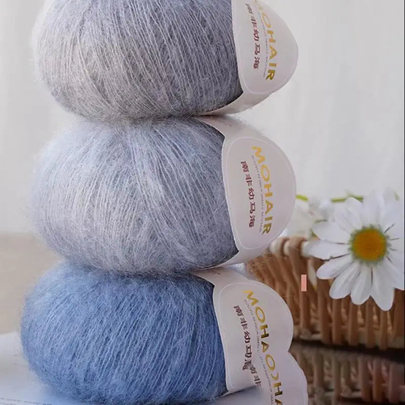 25g Mohair Yarn Extra Soft Warm Baby Wool Crochet Yarn for Hand Knitting Sweater Shawl Scarf DIY Material Supplies