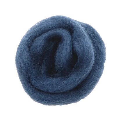 10g*8 /50g*1 Blue Color Series Felting Wool Roving Wool Fibre For Needle Felting Weaving Wool Fiber For DIY Needle Felting