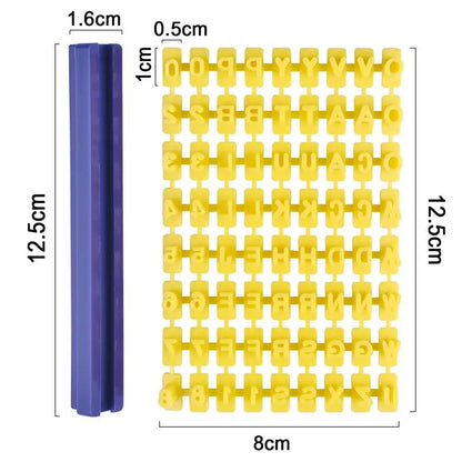 1 Set Alphabet Number Symbols Letter Clay Stamp Impress Embosser Set Cookie Press Stamps Print Name Ceramic Pottery Tools