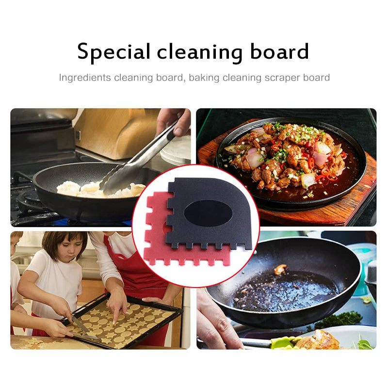 1~5PCS Set Durable Grill Pan Scrapers Cookware Cleaning Oil Dirt Scraper Barbecue Bbq Accessories Cleaner Kitchen Tools Cocina