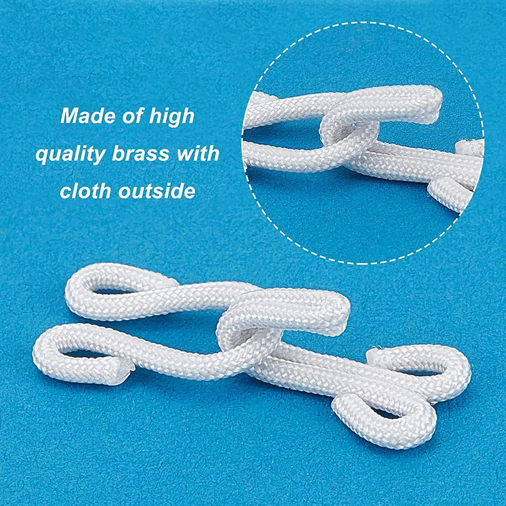 10 Sets Large Covered Sewing Hook and Eye Closure Fasteners Bra Clothing Hook for Bra Clothing Trousers Skirt Sewing DIY Craft