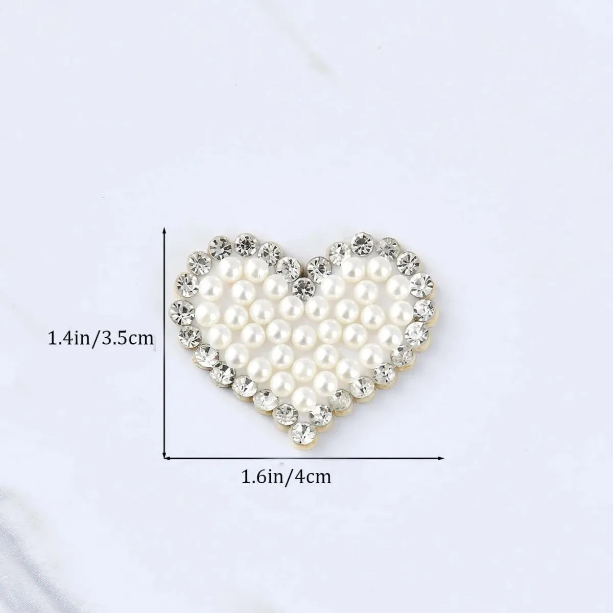 2pcs Sequin heart Love Letter Patches for Clothes DIY Iron on pearl white  Appliques Embroidery Applique Patch shoes bags