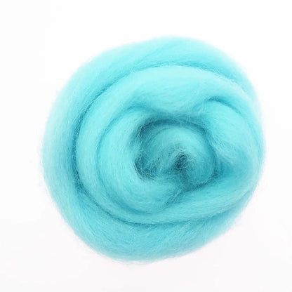 10g*8 /50g*1 Light Blue Series Felting Wool Roving Wool Fibre For Needle Felting Weaving Wool Fiber For DIY Needle Felting