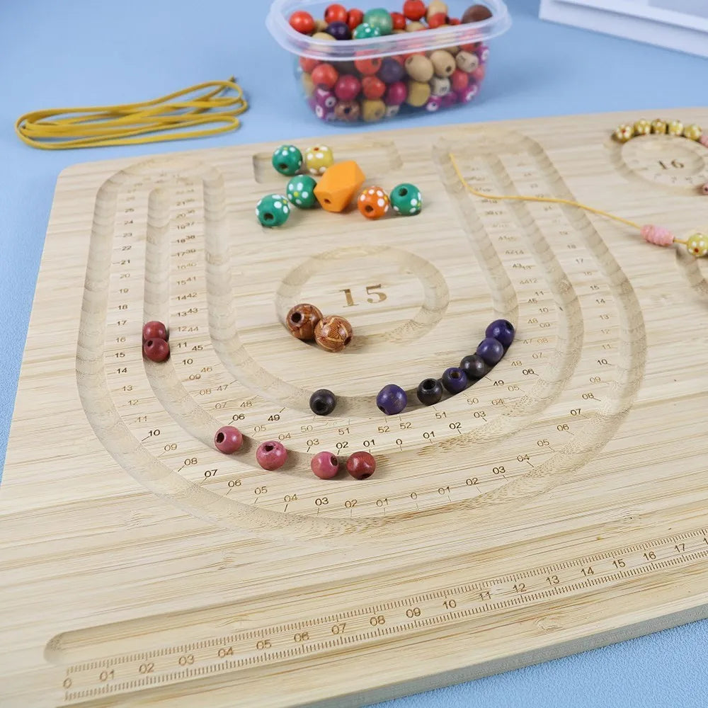 Eco-Friendly Bamboo Bead Board Perfect Tool for Jewelry Making and Beading Projects Bracelet Necklaces Design Beading Mats Trays