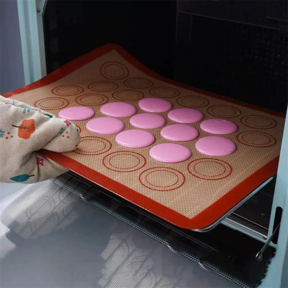 Macaron Silicone Baking Mat Cookie Pad Rolling Dough Mats Baking Gadget Oven Sheet Cake Bakeware Kitchen Tools