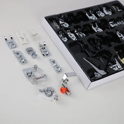 Sewing Machine Presser Feet Kit Universal 32/42/52/72pcs Feet Set with Clear Case for Brother Singer Janome Sewing Accessories