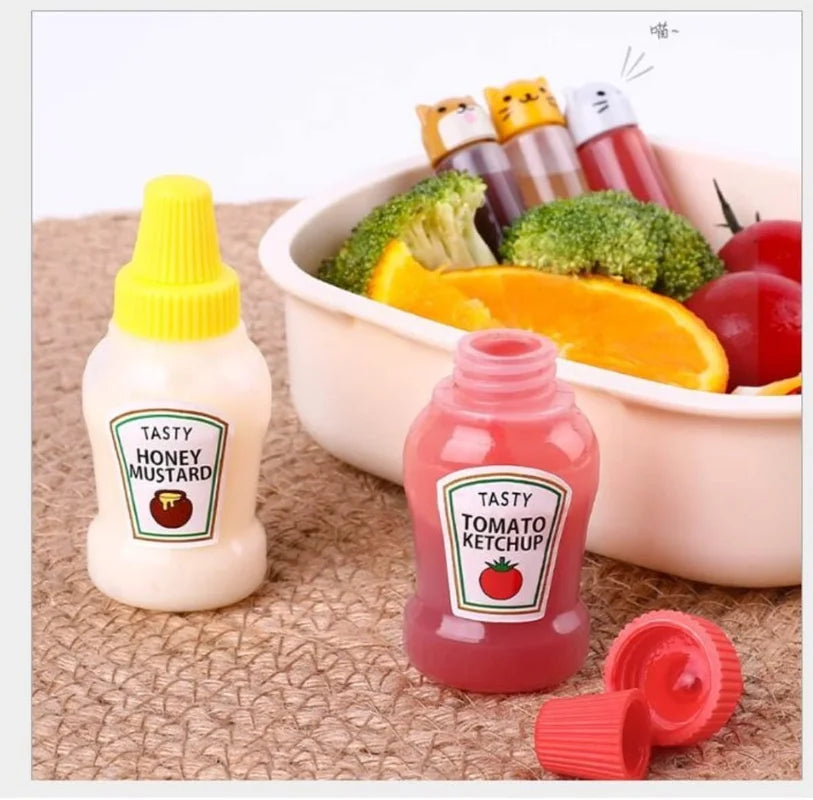 sandwich cutters Cartoon baking molds sauce bottle fruit fork food picks suitable for lunch school children Bento accessories