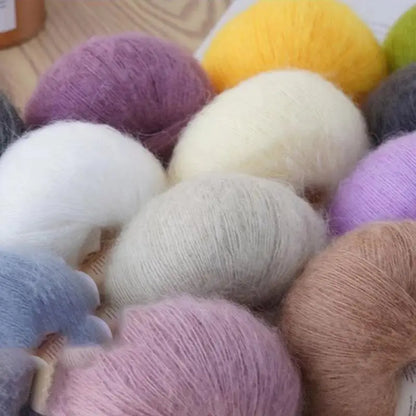 25g Mohair Yarn Extra Soft Warm Baby Wool Crochet Yarn for Hand Knitting Sweater Shawl Scarf DIY Material Supplies