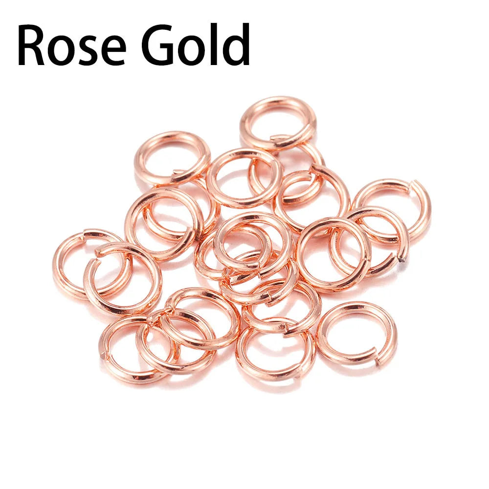 50-200pcs/lot Stainless Steel Open Jump Rings Split Rings Connectors For DIY Jewelry Making Supplies Accessories Wholesale