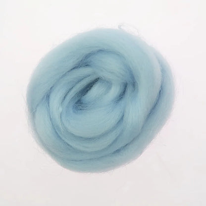 10g*8 /50g*1 Light Blue Series Felting Wool Roving Wool Fibre For Needle Felting Weaving Wool Fiber For DIY Needle Felting