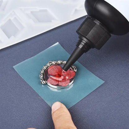 UV Resin Glue 25g/50g/100g/120g/200/250g Epoxy Resin and UV Lamp High Transparency Fast Drying and High Hardness for DIY Jewelry