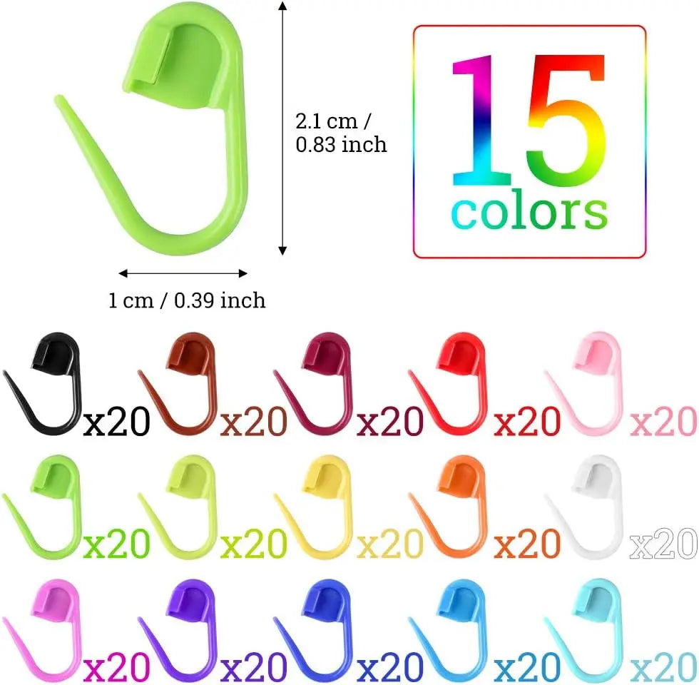 50/100Pcs Multicolor Plastic Safety Pins Knitting Markers Crochet Stitch Clips DIY Weaving Sewing Tools Accessory