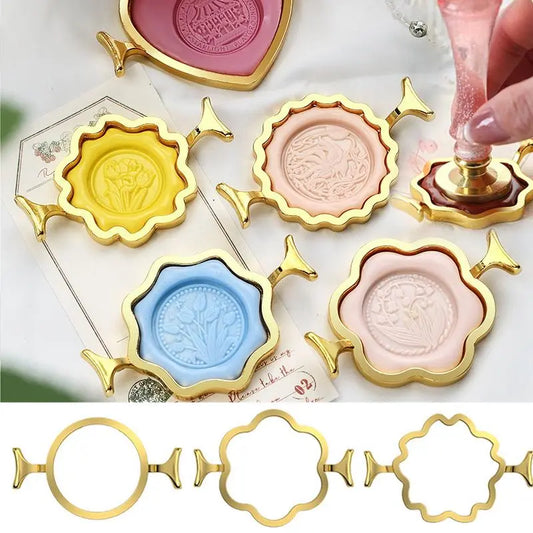 Metal Wax Seal Stamp Moulds with Round Flower Seal wax seal kit Wedding Party Birthday Party Invitation Cards Made Fix Shapes