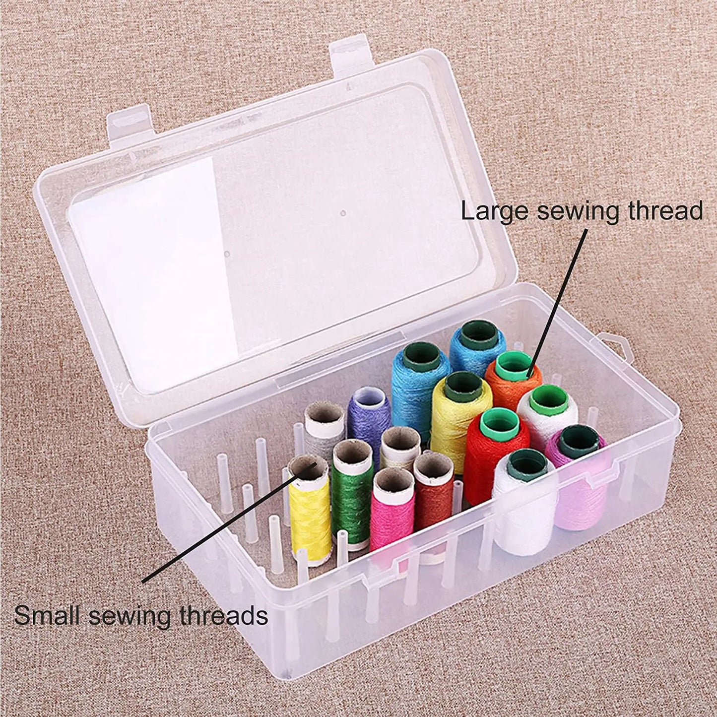 Sewing Thread Storage Box 42 Axis Spools Bobbin Carrying Case Container Holder DIY Craft Spool Organizing Case Sewing Storage