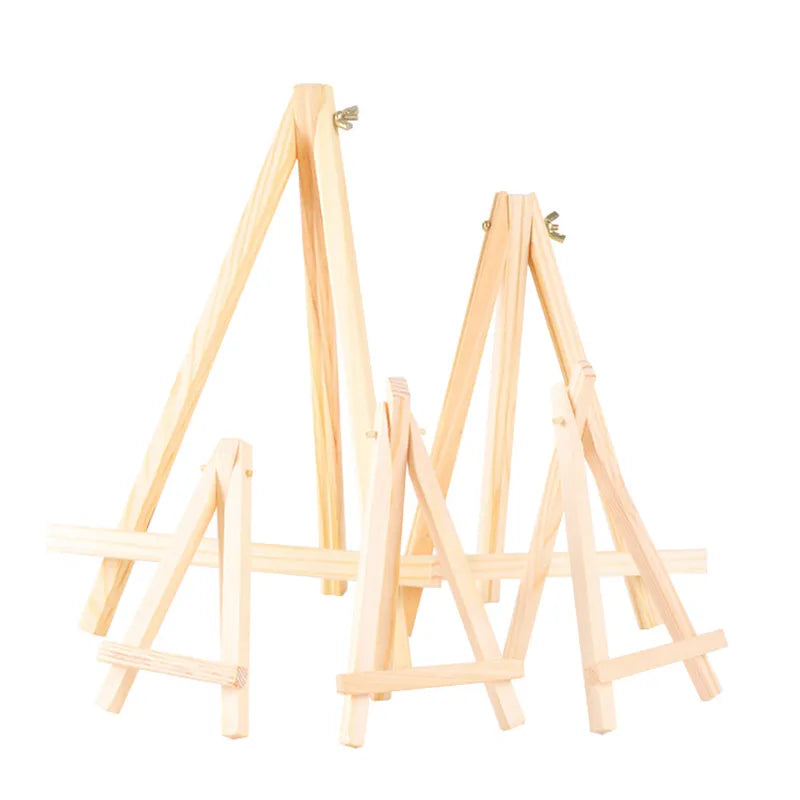 Natural Wood Tripod Easel Mini Easel Frame Desktop Painting Shelf Card Stand Display Holder Table Name Card Stand Craft Holder