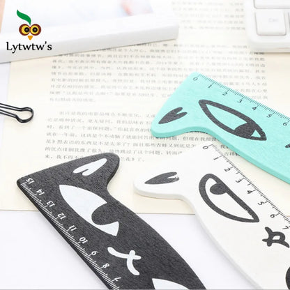 1 Pcs Lytwtw's Cute Kawaii Cat Kitten Straight Ruler