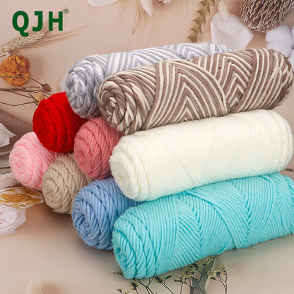 5 Pcs Cotton Select Yarn 17.63oz/500g, Light Worsted Thick Yarn For Knitting Baby Wool Crochet Scarfcoat Sweater Weave Thread