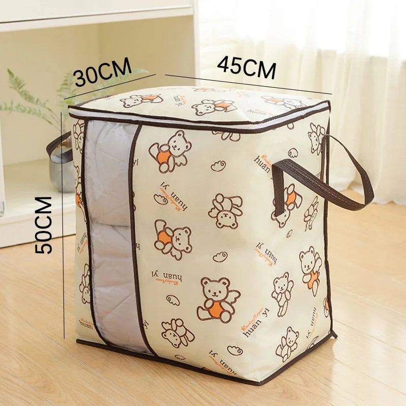 Large-Capacity Clothing Storage Bag Case Box Quilts Blankets Pillows Clothing Sorting Organizer Bag DustProof Closet Decor