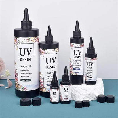 UV Resin Glue 20/50g/100g/200g/500/1000g Epoxy Resin and UV Lamp High Transparency Fast Drying and High Hardness for DIY Jewelry