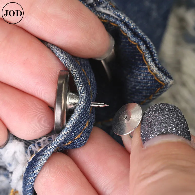 Detachable Adjustable Jean Snap Fastener Metal pin Pants Buttons for Clothing Perfect Fit Waist Buckles Sewing-free DIY 17mm