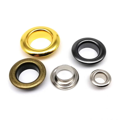 50sets 2.5mm to 12mm High Quality Eyelet With Washer Grommet Ring Air Hole Rivet For Leather Bag Shoes Belt Cap Clothes 4 Color