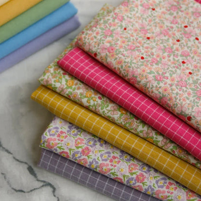 145x50cm Floral Summer Poplin Cotton Sewing Fabric DIY Children's Wear Cloth Make Baby Dress Decoration Home 160g/m