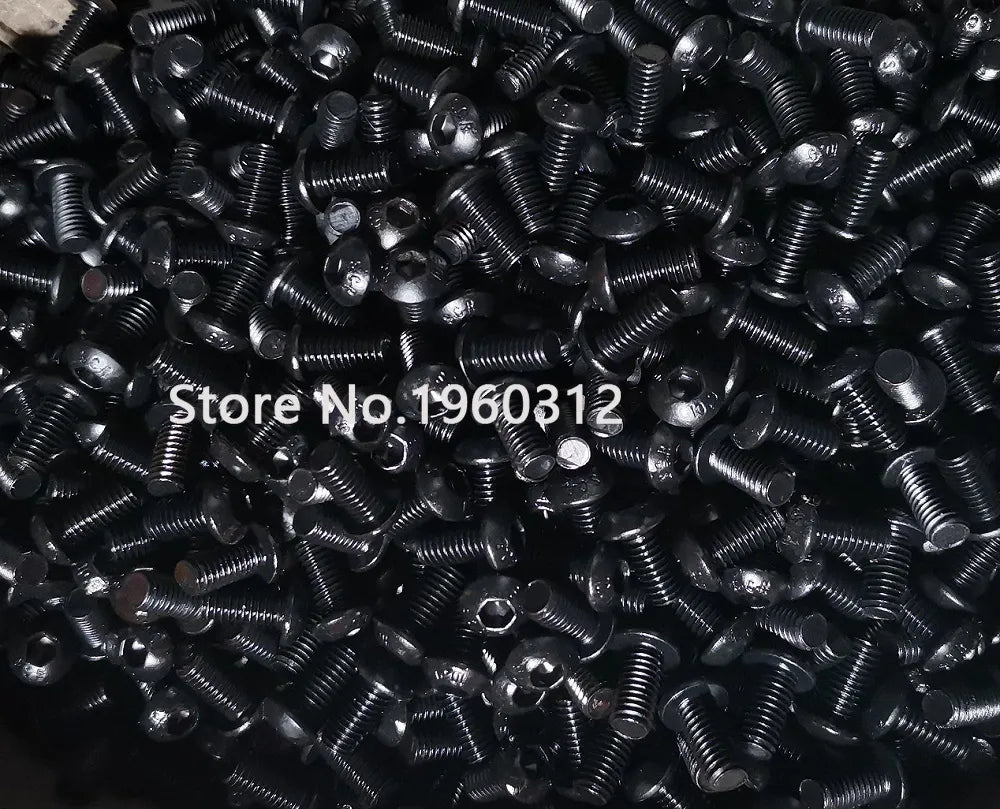 M4 5-50pcs ISO7380 304 A2 Round Stainless Steel or Black 10.9 grade Hex Socket Button Head  Allen Bolt Screw