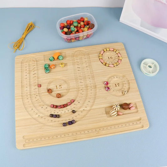 Eco-Friendly Bamboo Bead Board Perfect Tool for Jewelry Making and Beading Projects Bracelet Necklaces Design Beading Mats Trays