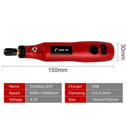 USB Cordless Drill Mini Wireless Engraving Polishing Pen Electric Drill