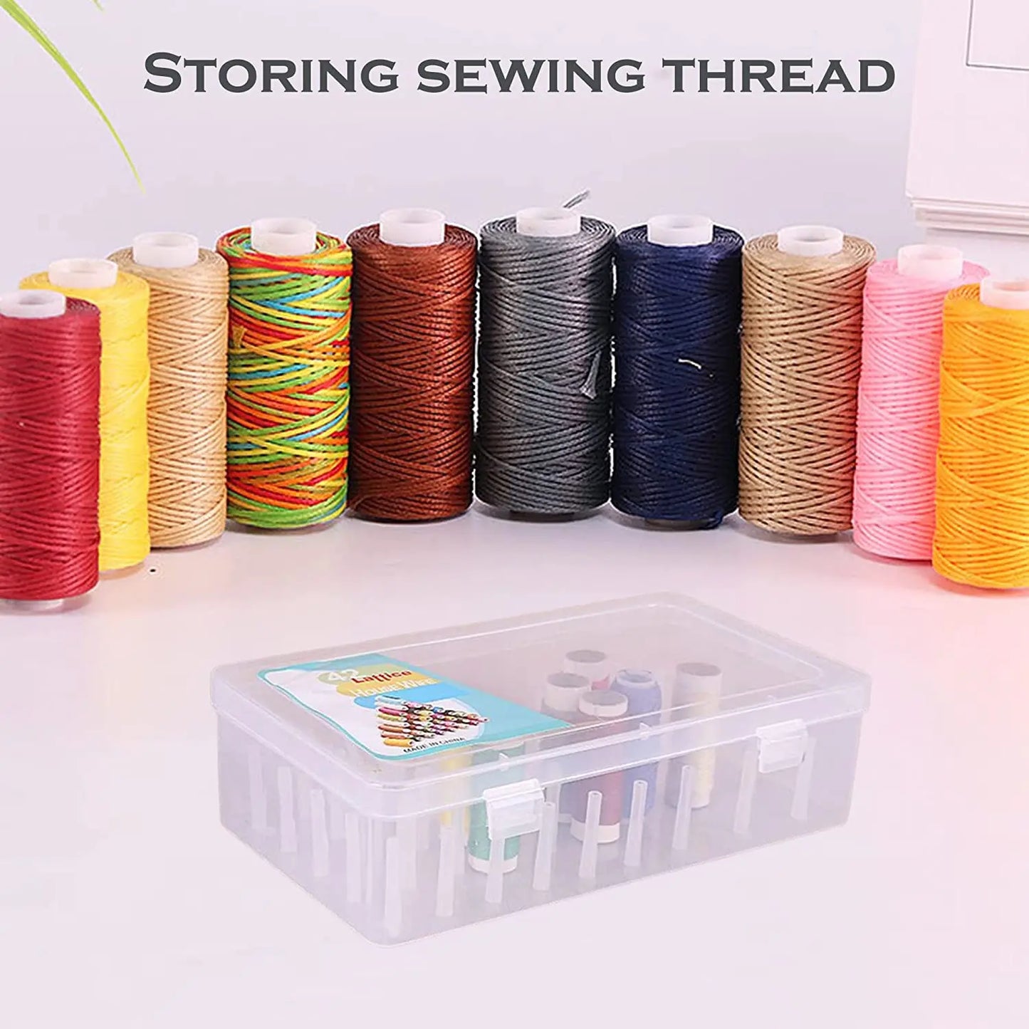 Sewing Thread Storage Box 42 Axis Spools Bobbin Carrying Case Container Holder DIY Craft Spool Organizing Case Sewing Storage