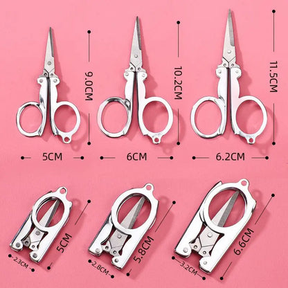 Folding Scissors Pocket Travel Small Crafts Sharp Blade Emergency Mini Foldable Travel Embroidery Scissor Thread Tailor Scissors