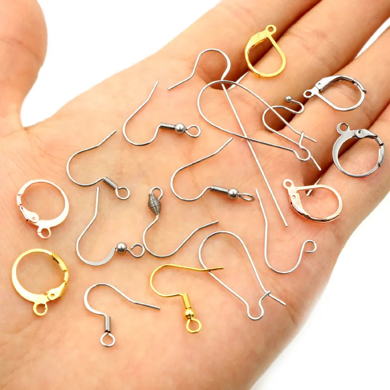 High Quality 316 Stainless Steel DIY Earring Findings Clasps Hooks Jewelry Making Accessories Earwire