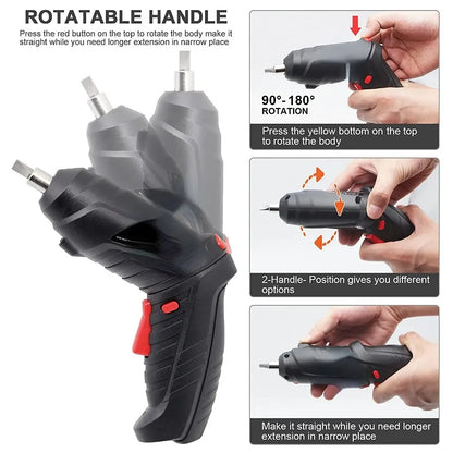 3.6v Power Tools Set Household Maintenance Repair 1800mAh Lithium Battery Mini Household Electric Drill Cordless Screwdriver