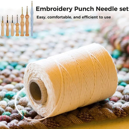 7Pcs Embroidery Punch Needle Set Adjustable Punch Needle Cross Stitch Embroidery Pens for Stitching DIY Craft Sewing Poke Needle