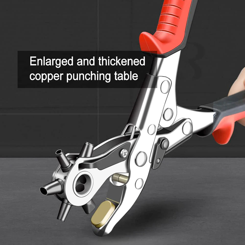 AIRAJ Punching Pliers High Carbon Steel Anti Slip Handle Leather Punch Labor-Saving Multifunctional Hand Tools